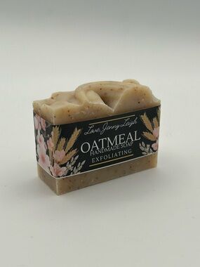 Oatmeal Exfoliating Handmade Soap - Natural Beige
